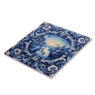 Rustic Indigo River Azulejos