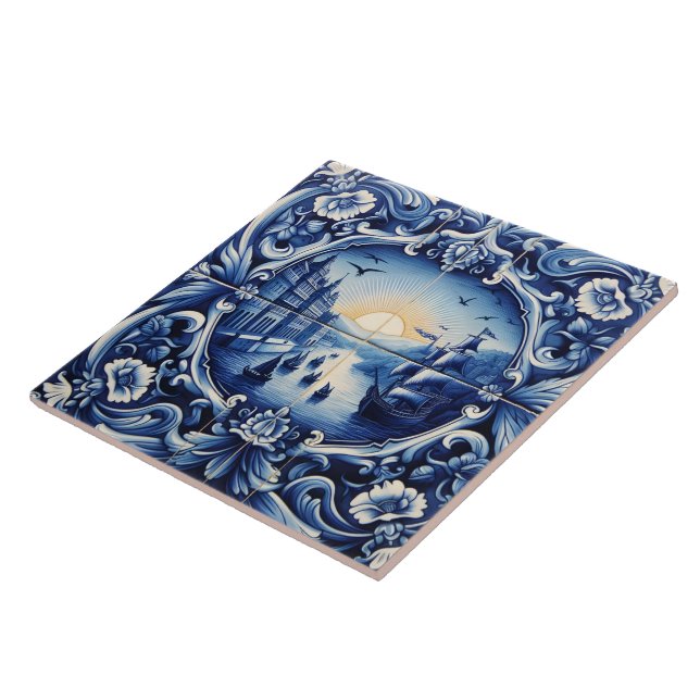 Rustic Indigo River Azulejos (Lateral)