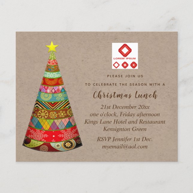 Rustic Kraft - Convidado de Natal Corporativo (LOG (Frente)