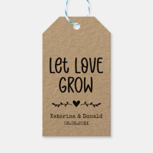 Rustic Kraft Deixa O Amor Cultivar As Etiquetas De