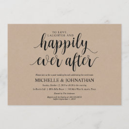 Rustic Kraft Posta Brunch Convite De Casamento