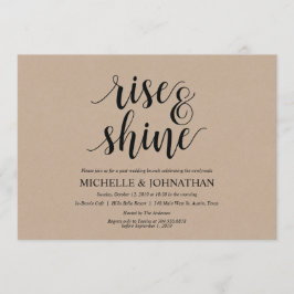 Rustic Kraft Posta Brunch Convite De Casamento