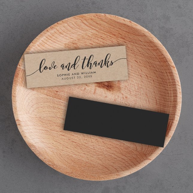 Rustic Kraft Relax Script Weding Love and Obrigado (Criador carregado)