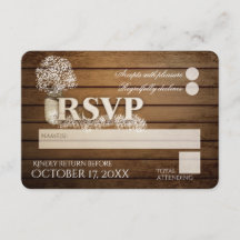 Rustic Ladder Love Baby's Breath RSVP Wedding