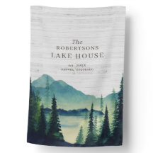 Rustic Lake House Nome da Família