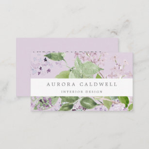 Rustic Lilac   Cartão de visita de Lavanda