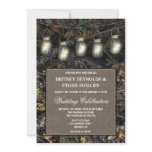 Rustic Mason Jar Caçando Convites para Casamento d