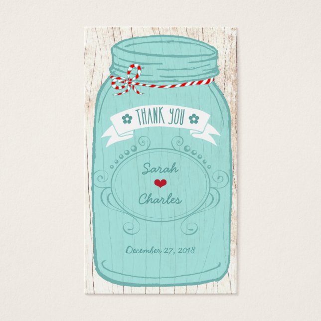 Rustic Mason Jar no Latido Ilustrated Wedding (Frente)