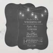 Rustic Mason Jar String Luzes Convites De Casament