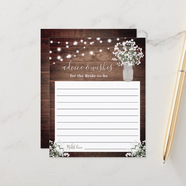 Rustic Mason Jar Vase Lights Advice (Frente/Verso In Situ)