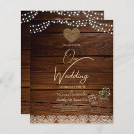 Rustic Mason Jars Lights Lace Gypsophilia WEDDING