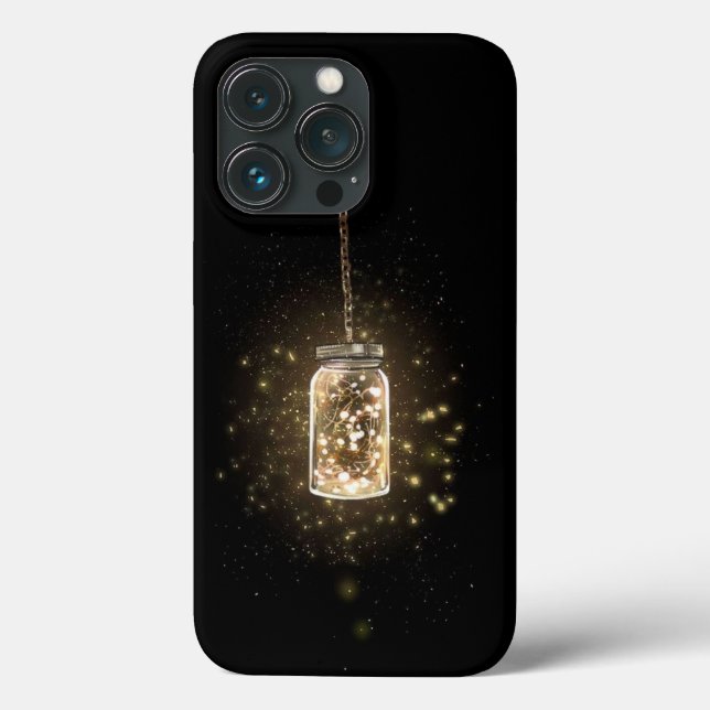Rustic Mason Jars String Lights Case-Mate iPhone (Verso)