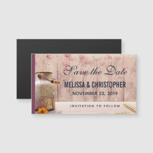 Rustic Milk Can Country Weding Save Date