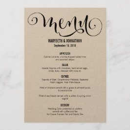 Rustic Modern Nós Fazemos Script De Cartão De Menu
