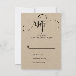 Rustic Modern Nós Fazemos Script De Cartão RSVP De