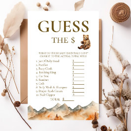 Rustic Mountain Bear Nêutrtico Jogo de Adivinhação