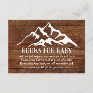 Rustic Mountain - Livros para o Cartão de Inserção