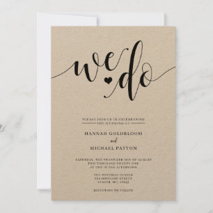 Rustic Nós Fazemos Convite De Casamento