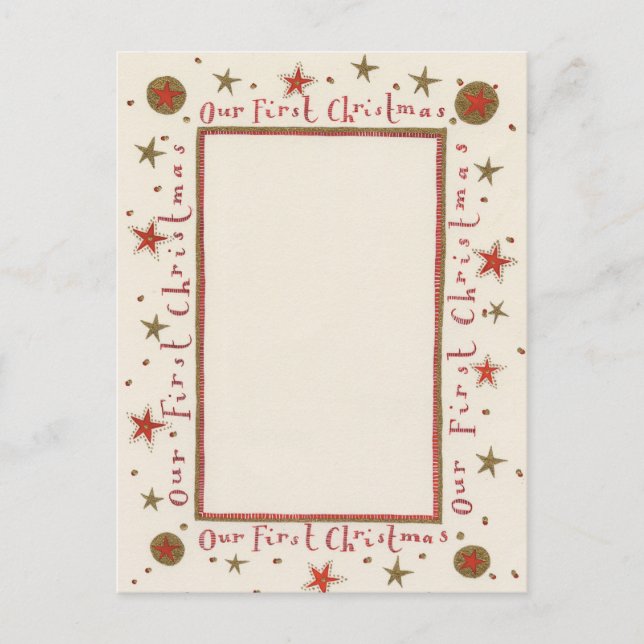 Rustic nosso primeiro cartão de Natal (Frente)