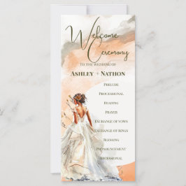 Rustic Orange Boho sunset Cerimônia de Casamento d