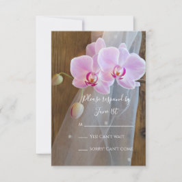 Rustic Orchid Elegance Country Barn Weding RSVP