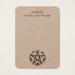 Rustic Pagan Wiccan Pentacle Jewelry Earring Kraft