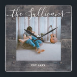 Rustic Personalizou Sua Fotografia No Relógio De P<br><div class="desc">Rustic Personalizou Sua Fotografia No Relógio De Parede De Wooden</div>