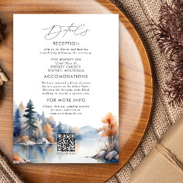 Rustic Pine tree Adent Wedding Detalhe de convite