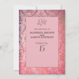 RUSTIC PINK - Cartão de Mesa Plano