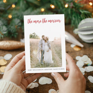 Rustic Quanto Mais Merrier Anúncio De Gravidez