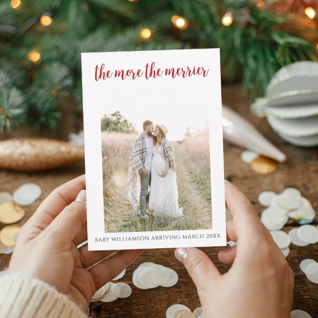 Rustic Quanto Mais Merrier Anúncio De Gravidez (Criador carregado)