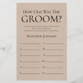 Rustic Quão Velho Era O Noivo