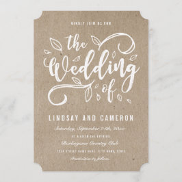 Rustic Romance | Convite de casamento de papel Fau