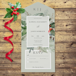 Rustic Sage Winter Holly & Pine No Janta