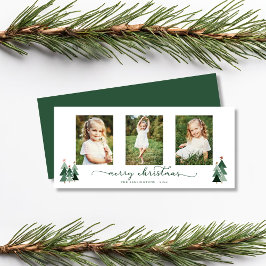 Rustic Script Christmas Tres Holiday 3 Photo