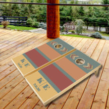 Rustic Stripes Monogramas Cornhole Set