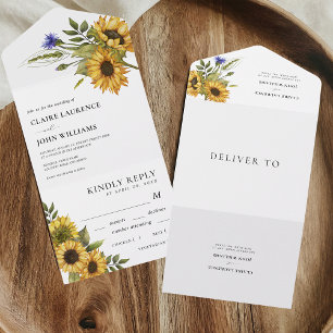 Rustic Sunflower Country Style Casamento de Verão