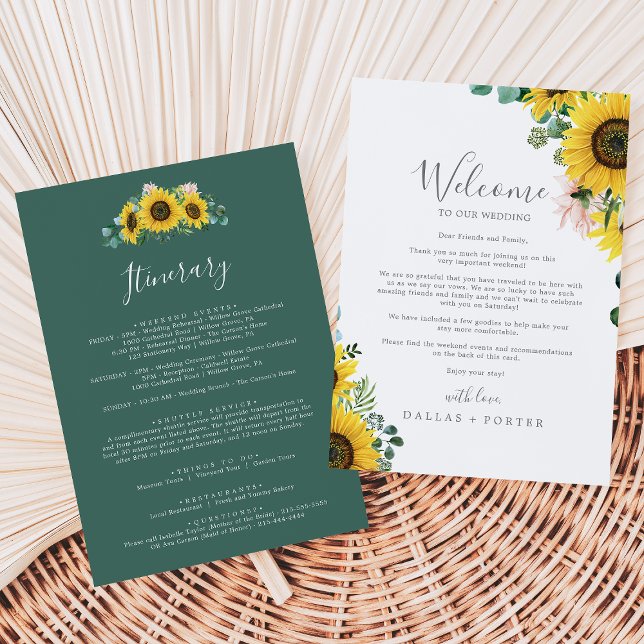 Rustic Sunflower Wedding - Letra de Boas-Vindas It (Criador carregado)