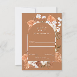 Rustic Terracotta Boho Pampas Arranjou RSVP