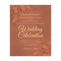 Rustic Terracotta Deixa Convite Para Casamento ORÇ