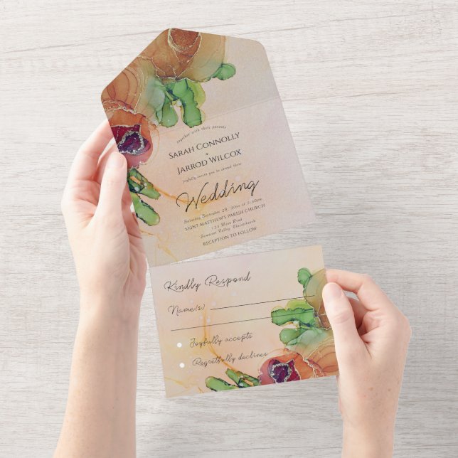 Rustic Terracotta Floral Wedding (Aba destacável)