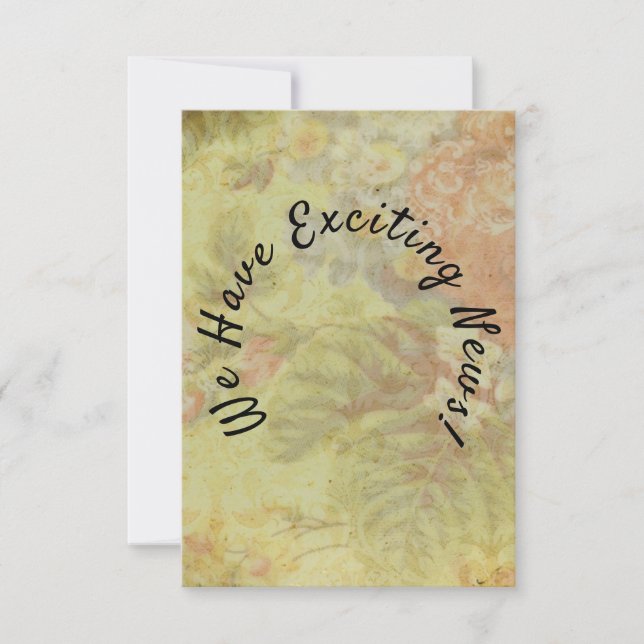 Rustic Vintage Floral Salvar A Data (Frente)