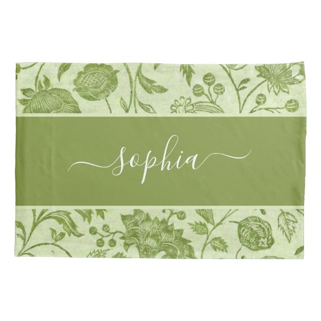 Rustic Vintage Green Floral (Verso)