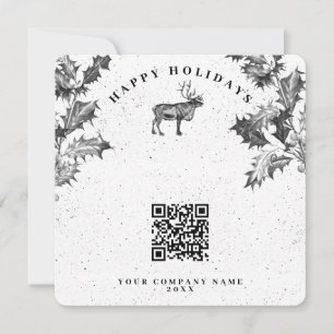 Rustic Vintage Holiday Business Código QR Natal