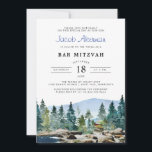 Rustic Watercolor Barn | Bar Mitzvah<br><div class="desc">Facilmente personalizado e enviado em um salto! Receba os convites perfeitos para o bar mitzvah para a sua celebração como este design de madeira rústico que é Trendy e na moda. Adicione seu texto personalizado a este design usando as caixas "Editar este modelo design" no lado direito do item, ou...</div>
