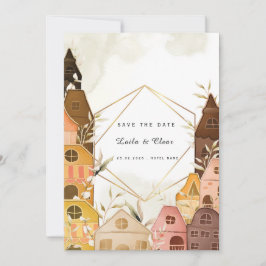 Rustic Watercolor Casamento Convite Cozy House