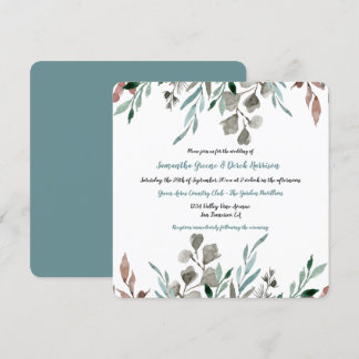 Rustic Watercolor Deixa Convites De Casamento De Q