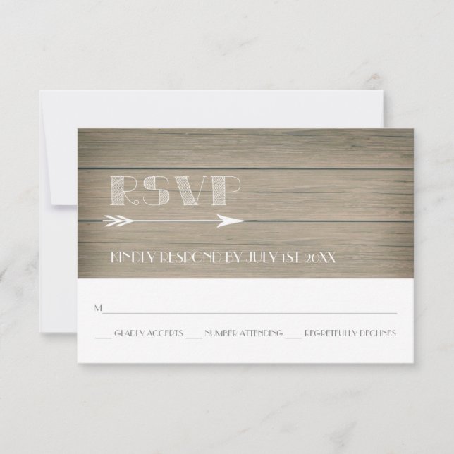 Rustic Whimsy - RSVP Response Card. (Frente)