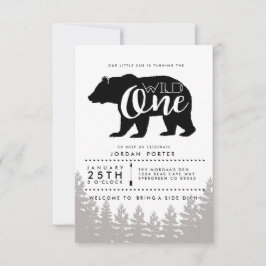 Rustic Wild One | Convite de Festa de aniversário