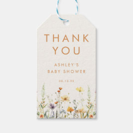 Rustic Wildflower Chá de fraldas Favorece Etiqueta